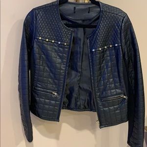 Black leather jacket